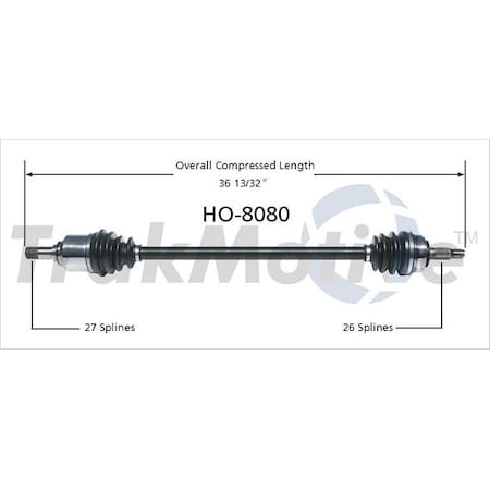 Surtrack Axle Cv Axle Shaft, HO-8080 HO-8080